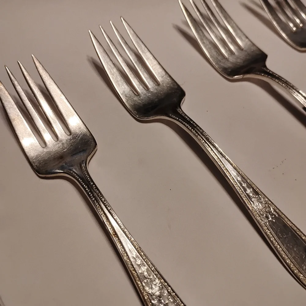 WM Rogers & Son AA Silver Plate 56 Piece Flatware Set‎ Triumph Service For 10 +